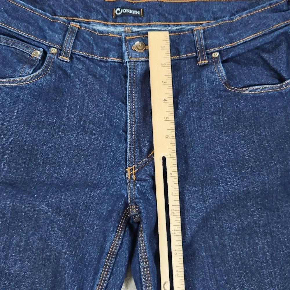 Origin‎ USA Boot Jeans Mens 36x28 Dark Wash Blue Regular Fit Bootcut Denim Pants